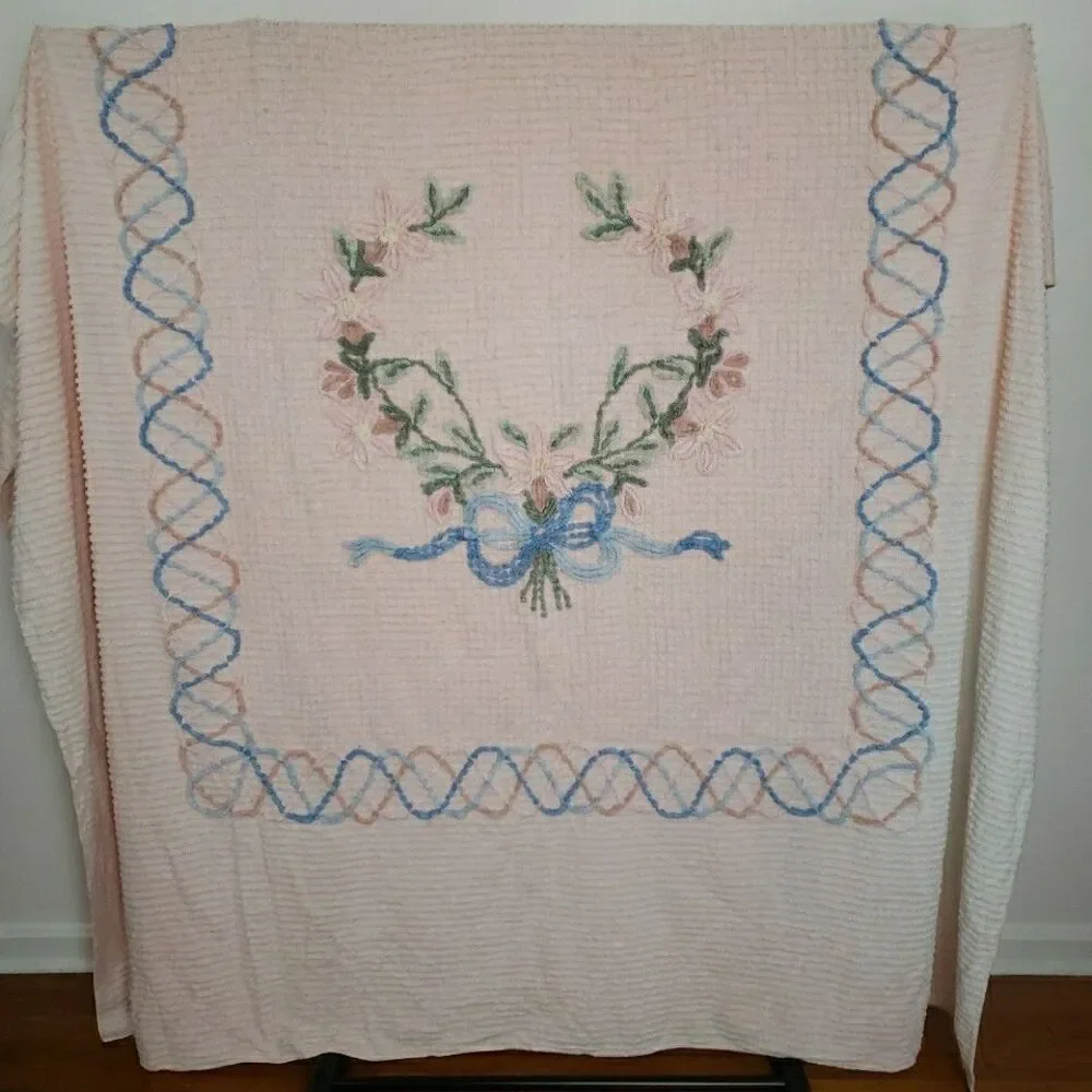 Vintage Chenille Bedspread 87
